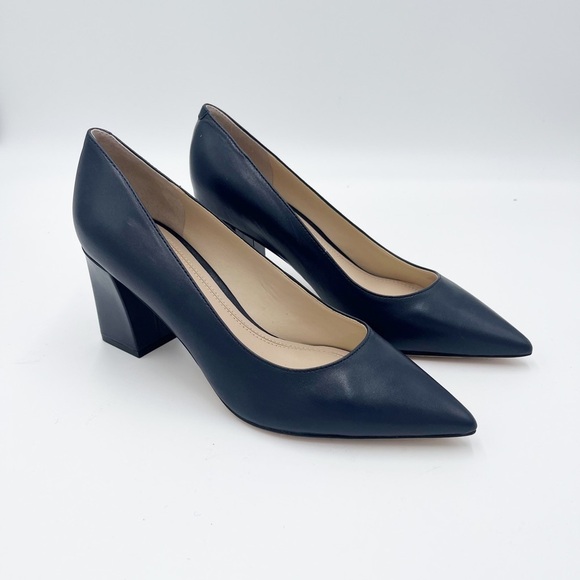 Marc Fisher Shoes - NWOT Marc Fisher Navy Point Toe Block Heels 8.5W